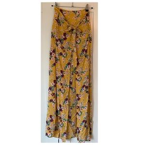Emmer and Oat Yellow Wrap Maxi Skirt